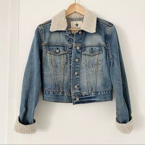 Crop Sherpa Denim-Jacket
